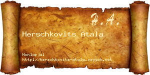 Herschkovits Atala névjegykártya